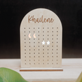 Personalized Wooden Arch Earring Stand